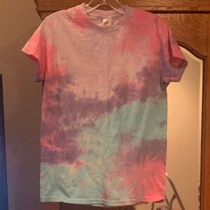 Tie-Dye T-Shirt in Pink, Purple, and Blue